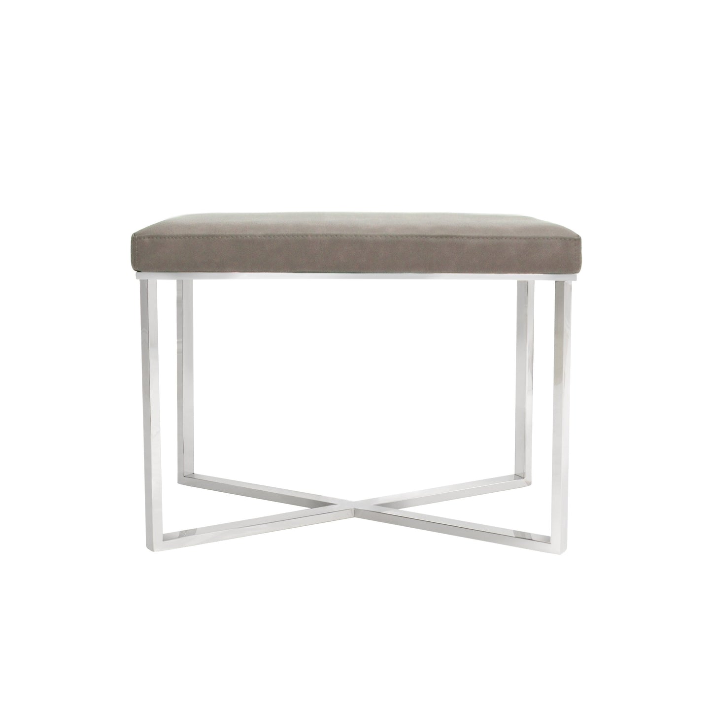 Luxe Faux Leather Stool_Toupe