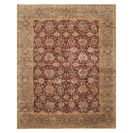 Pasargad Home Crown Jewel Agra Collection Hand-Knotted Lamb's Wool Area Rug