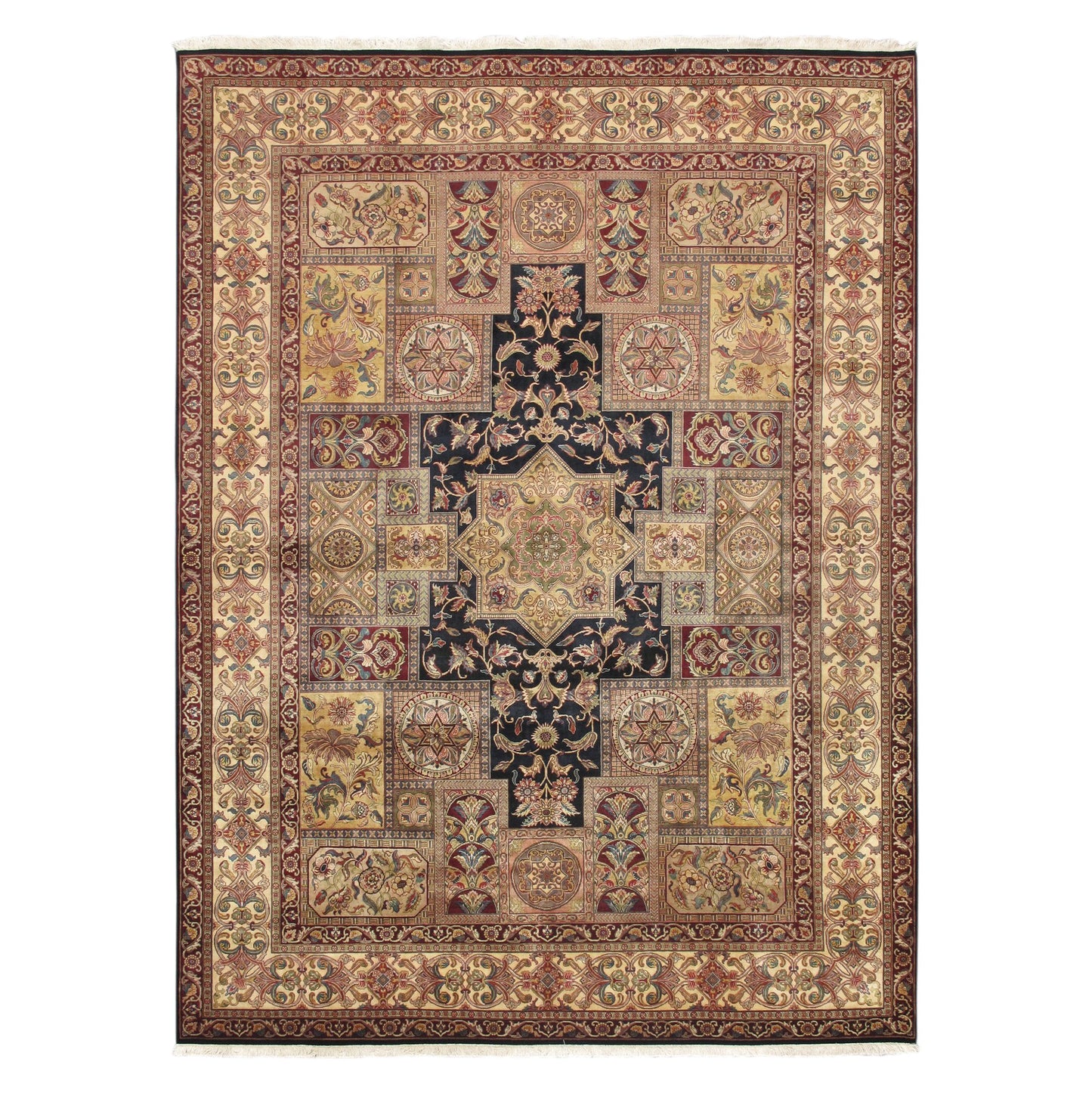 Pasargad Agra Collection Hand-Knotted Lamb's Wool Area Rug