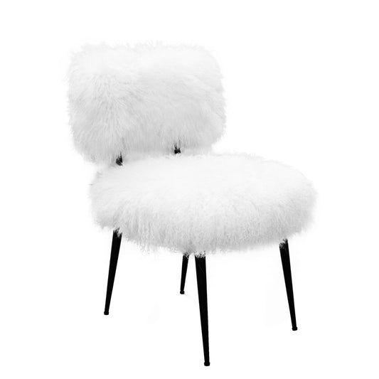 Allesia Fur Chair_White