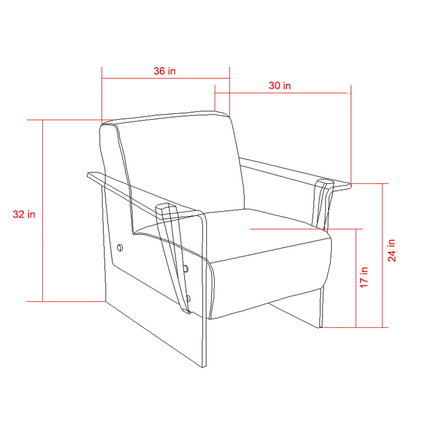 Eleganza Modern Lucite Armchair