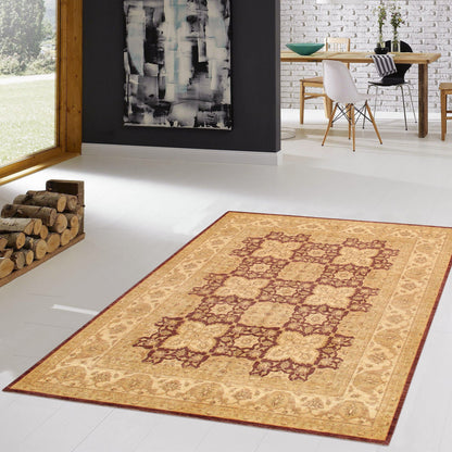 Ferehan Collection Hand-Knotted Lambs Wool Area Rug