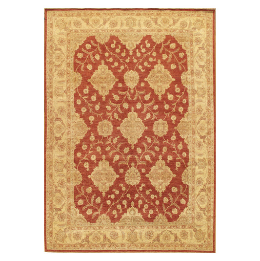 Pasargad Home Ferehan Collection Hand-Knotted Lamb's Wool Rust Area Rug