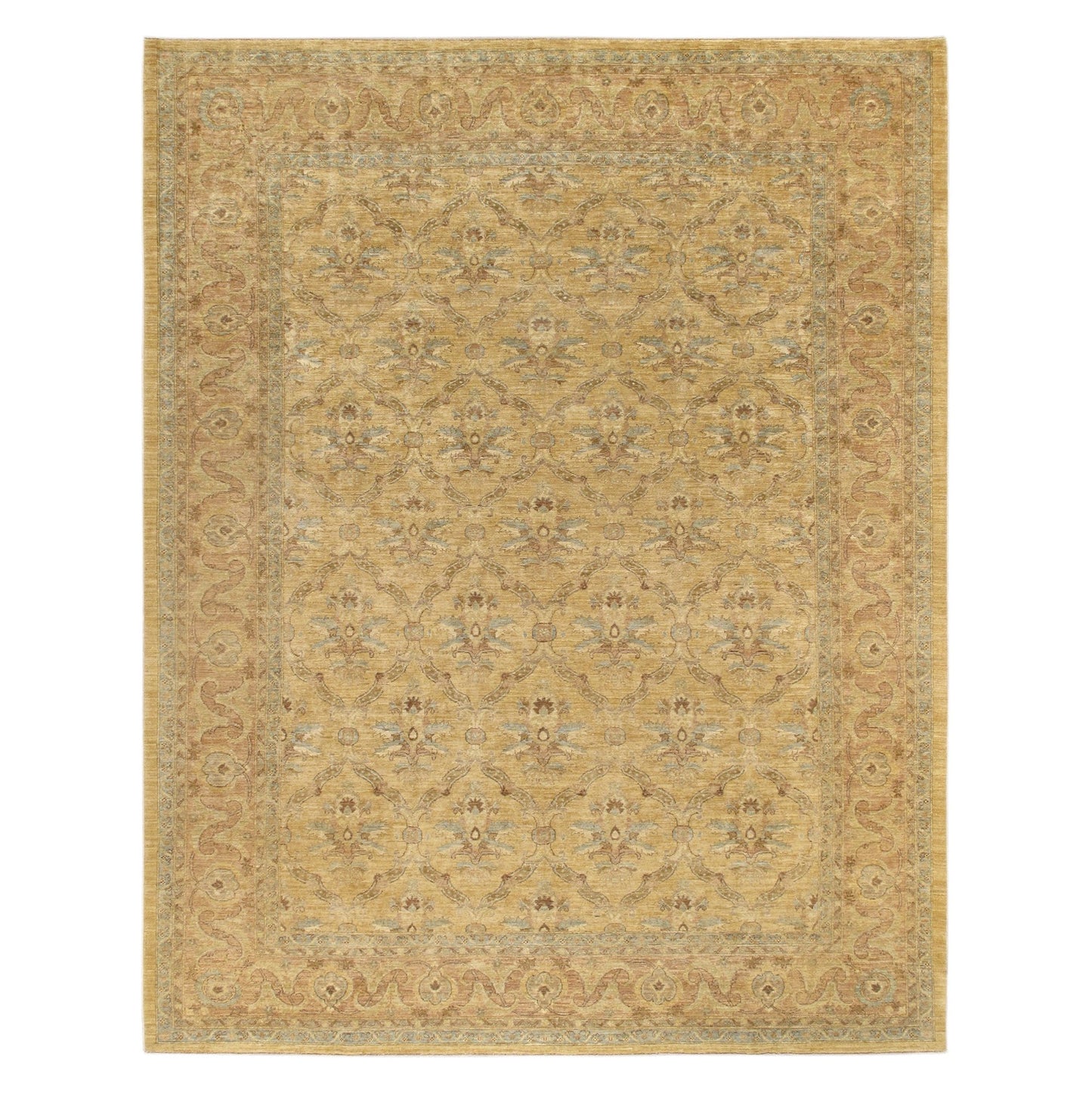 Pasagad Ferehan Collection Hand-Knotted Lamb's Wool Area Rug