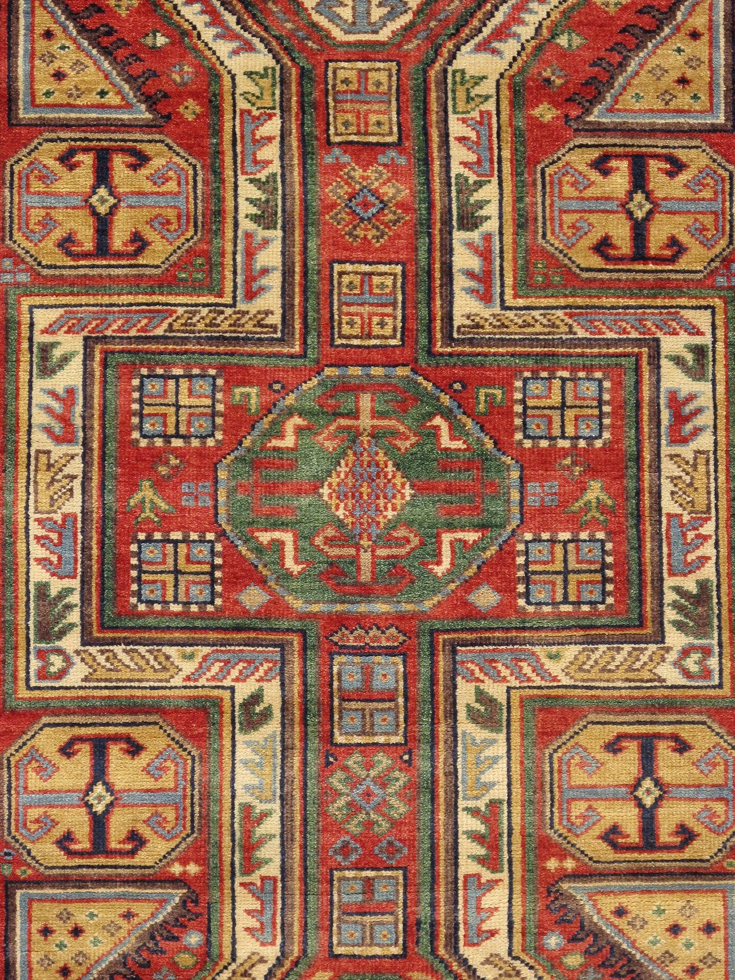 Pasargad Home Kazak Collection Hand-Knotted Wool Area Rug