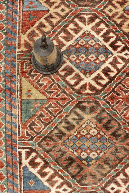 Pasargad Home Kazak Collection Hand-Knotted Wool Area Rug