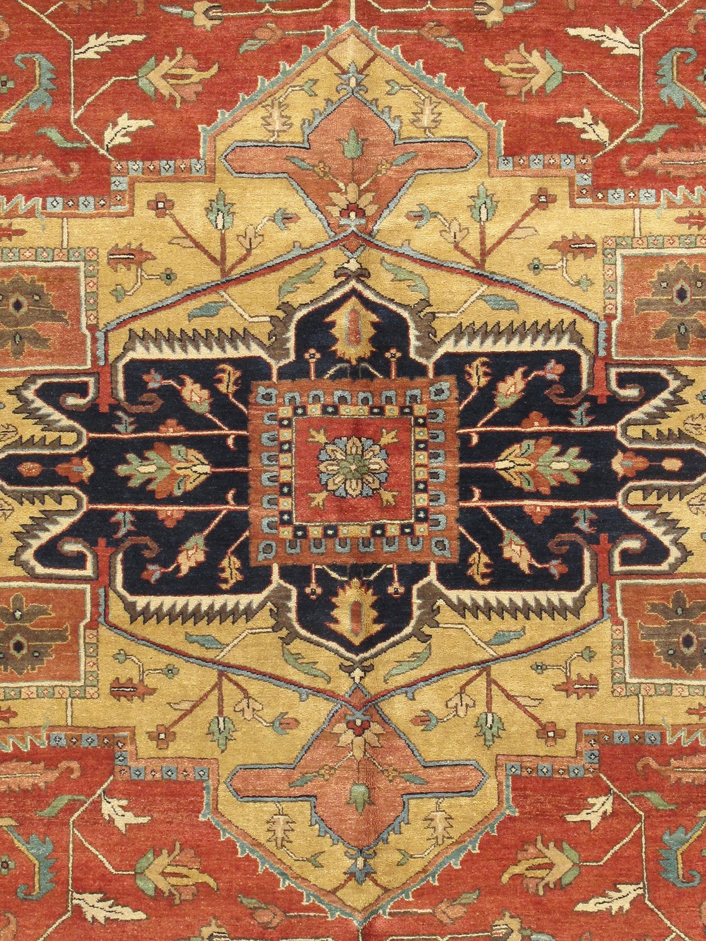 Pasargad Home Turkish Serapi Collection Hand-Knotted Lamb's Wool Area Rug