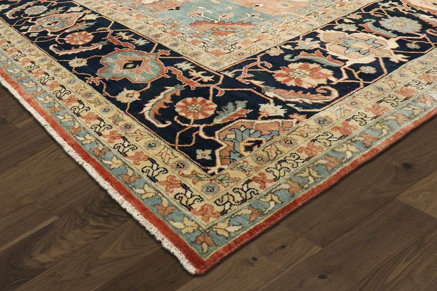 Pasargad Home Turkish Serapi Collection Hand-Knotted Lamb's Wool Area Rug