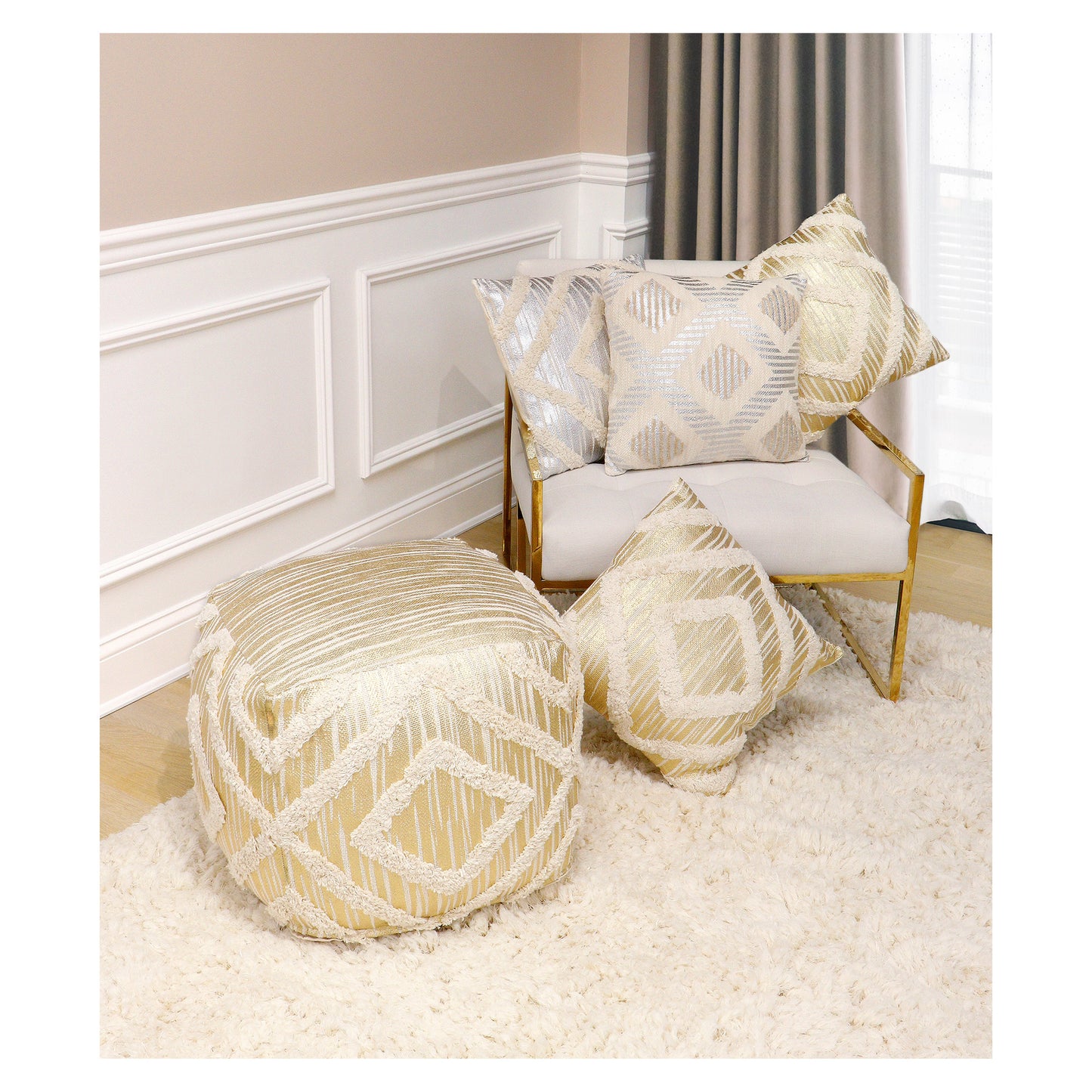 Grand Canyon Pouf_Gold