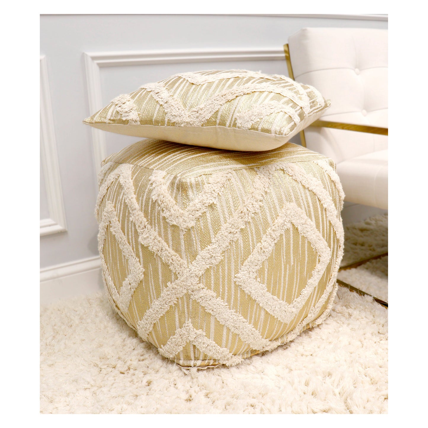 Grand Canyon Pouf_Gold