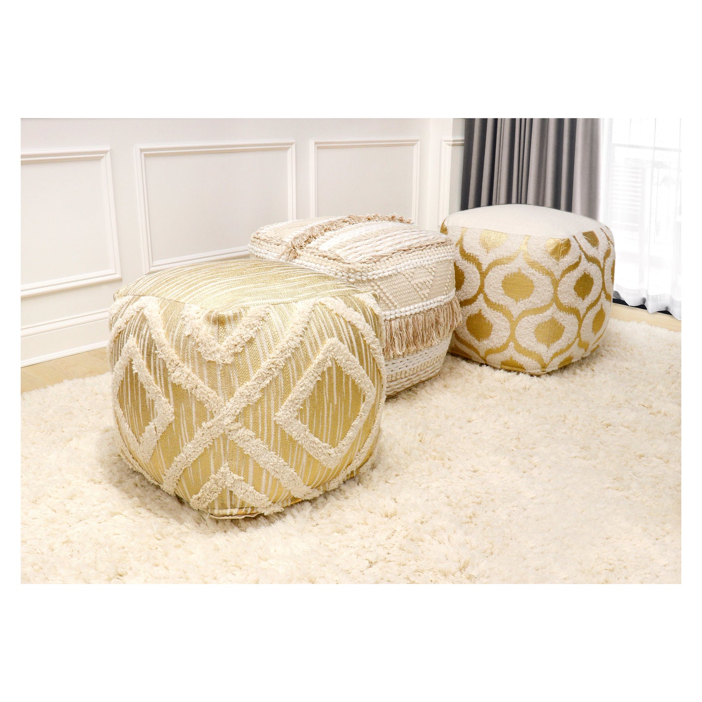 Grand Canyon Pouf_Gold