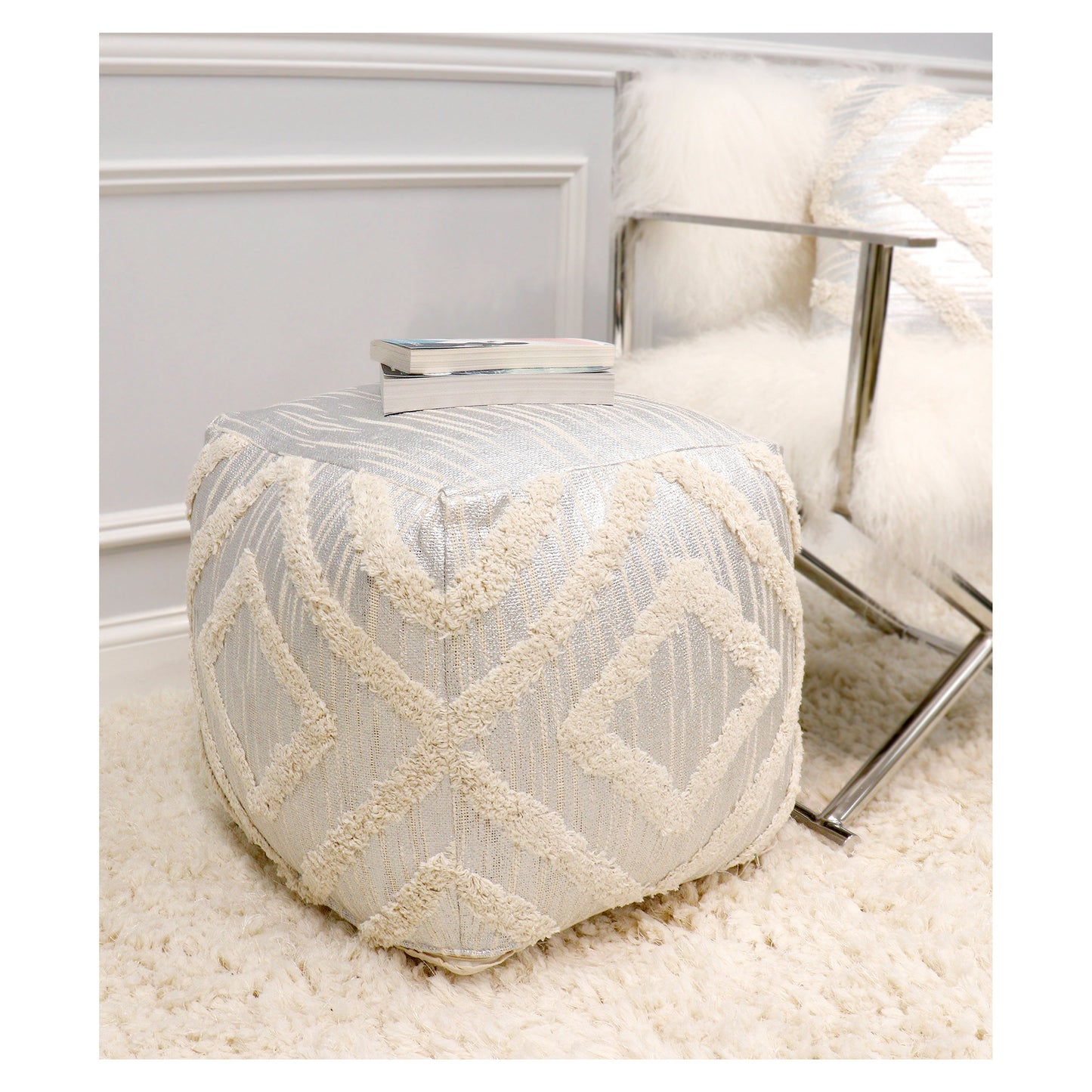 Grand Canyon Pouf_Silver