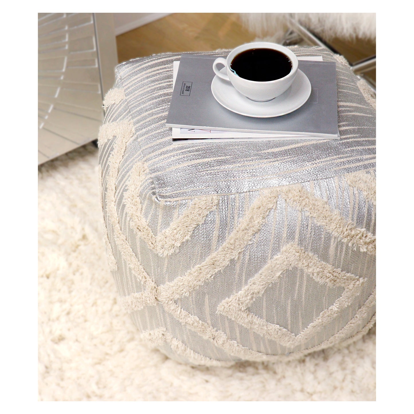 Grand Canyon Pouf_Silver