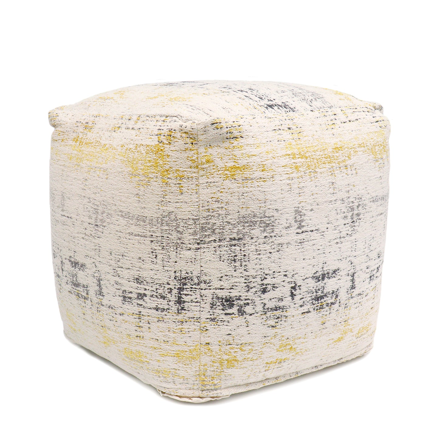 Grand Canyon Distressed Pouf_Yellow