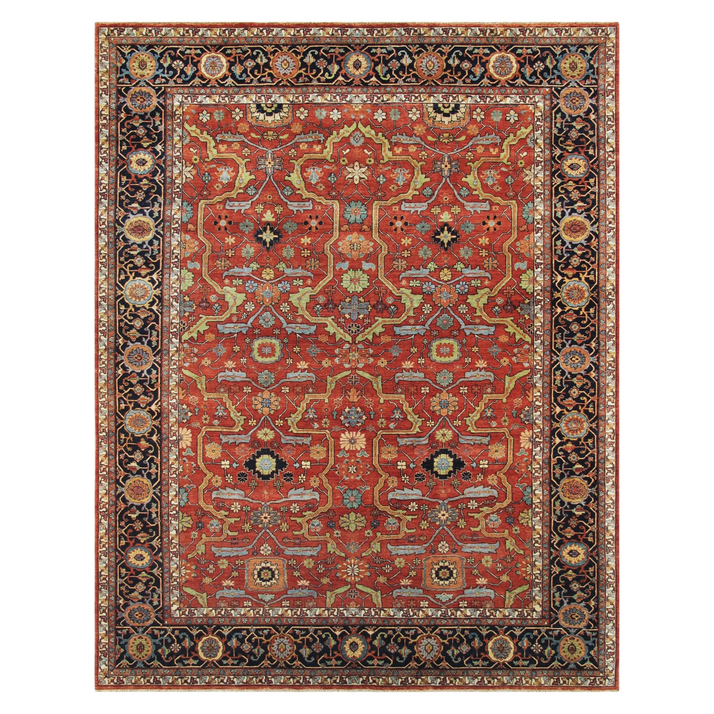 Ferehan Collection Hand-Knotted Lamb's Wool Area Rug