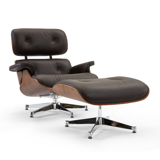 Florence Lounge Chair and Ottoman_Brown