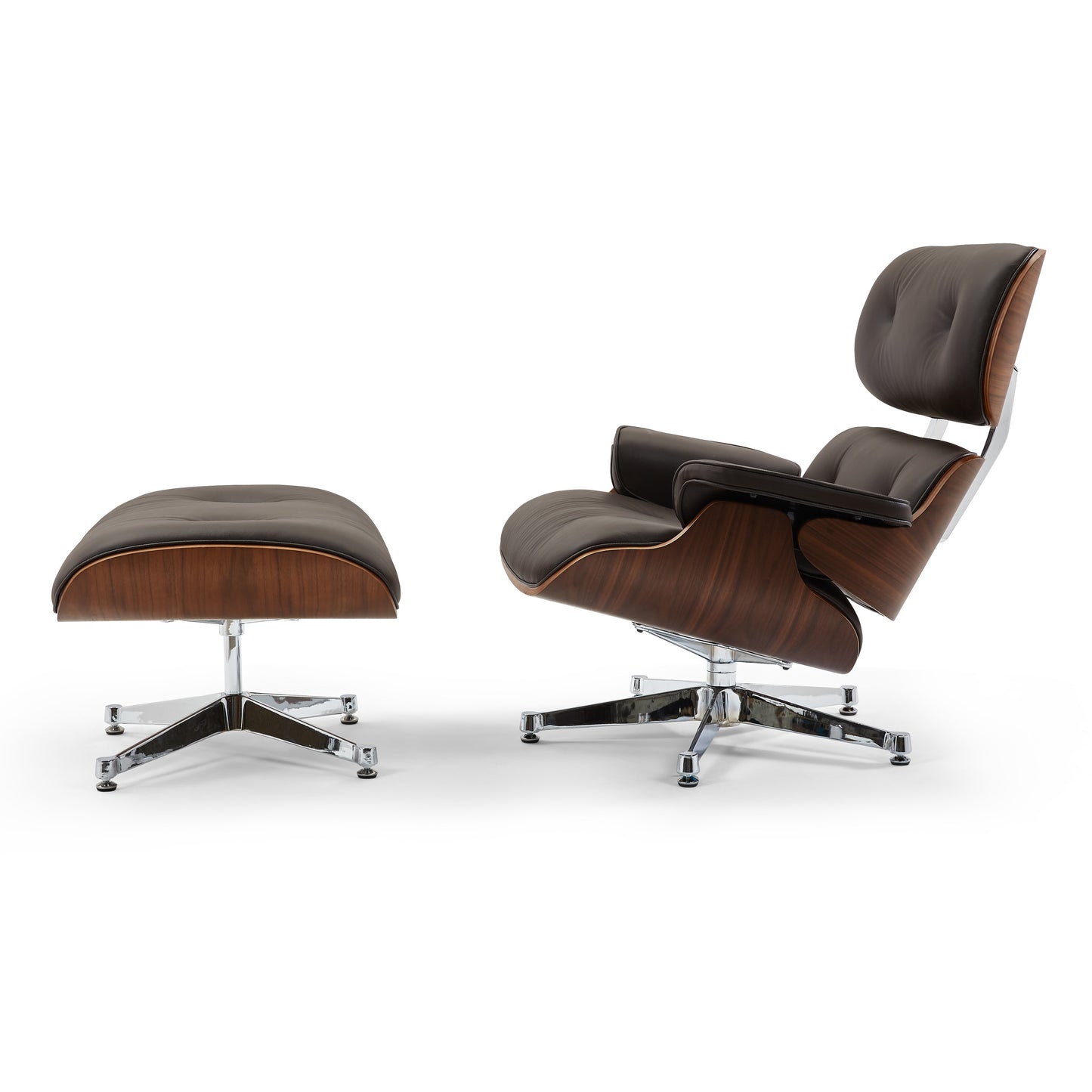 Florence Lounge Chair and Ottoman_Brown