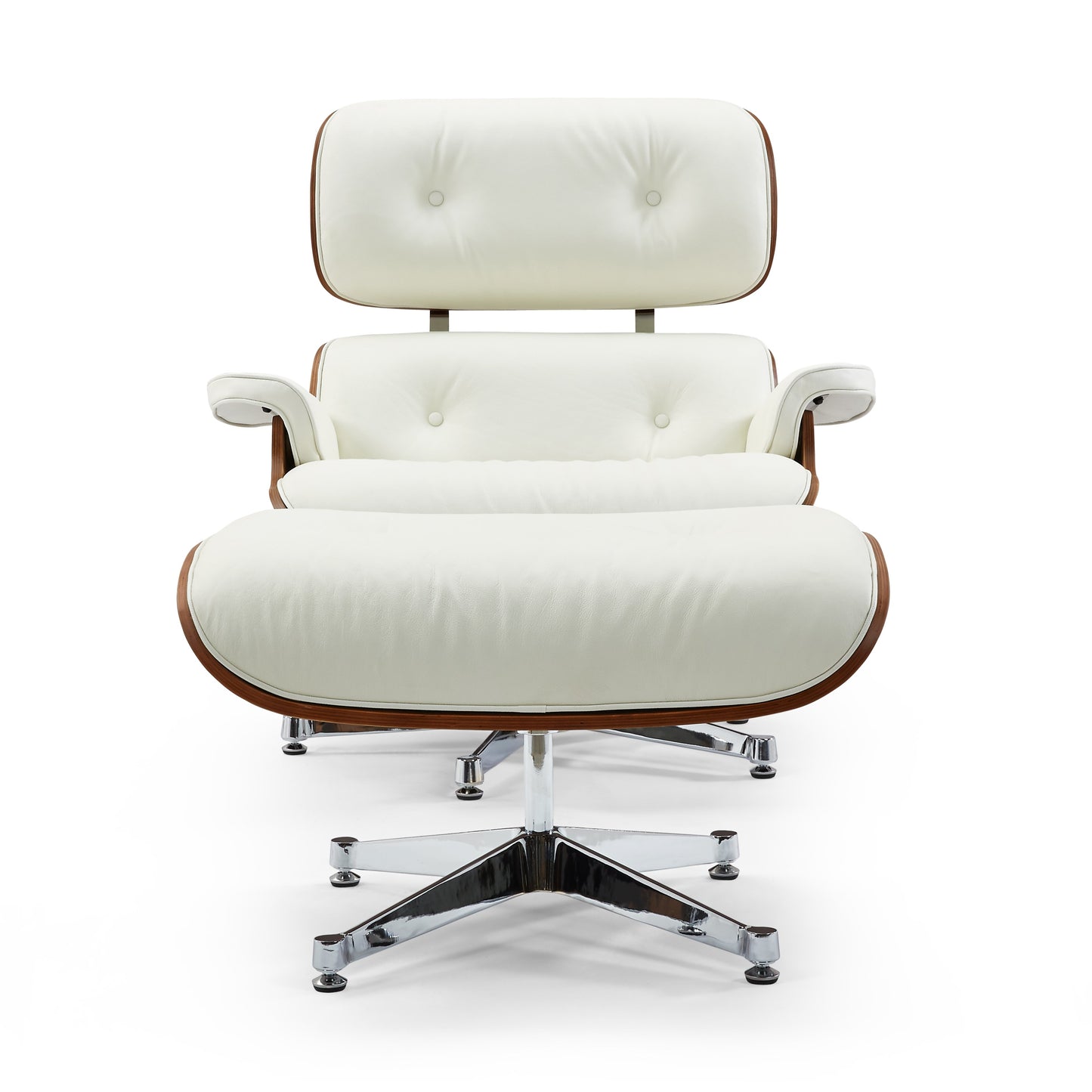 Florence Lounge Chair and Ottoman_White