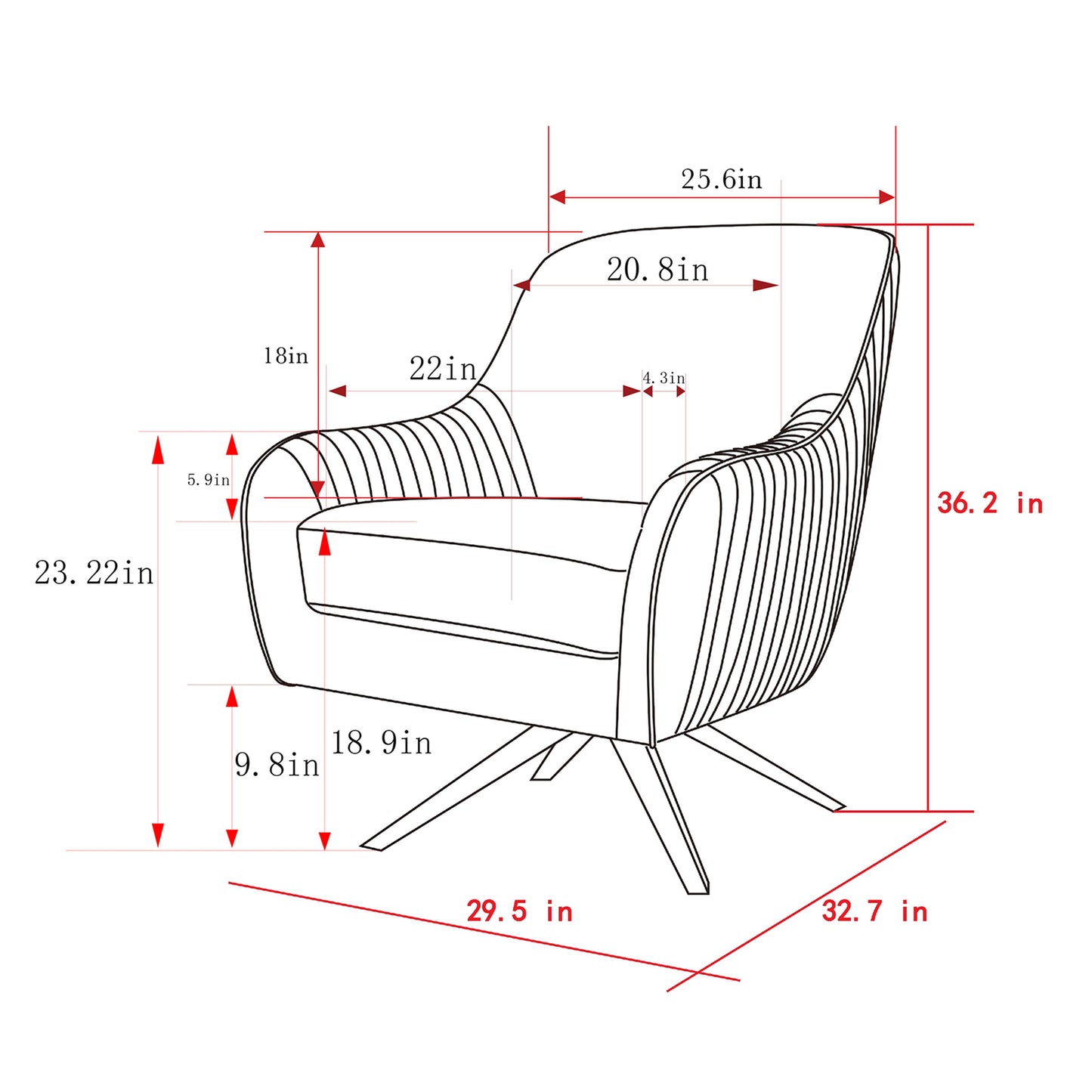 Noho Astor Swivel Armchair